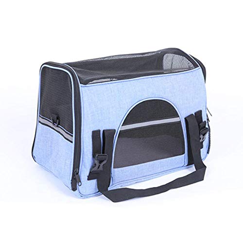 Hund Autositz Hund Auto Rickbank Hund Autoschondecke Hundereisetasche Tragbarer Hundeautositzträger Für Kleine Hunde Kratzfeste Atmungsaktive Katzentrage Soft Sided Outgoing Pet Handtasche-Blau_42 X 2 von BEPM