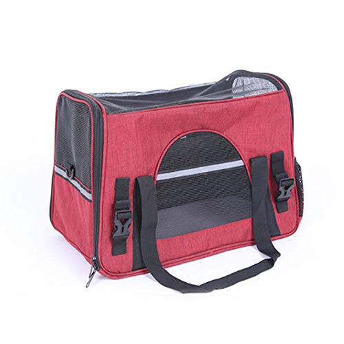 Hund Autositz Hund Auto Rickbank Hund Autoschondecke Hundereisetasche Tragbarer Hundeautositzträger Für Kleine Hunde Kratzfeste Atmungsaktive Katzentrage Soft Sided Outgoing Pet Handtasche-Burgund_42 von BEPM