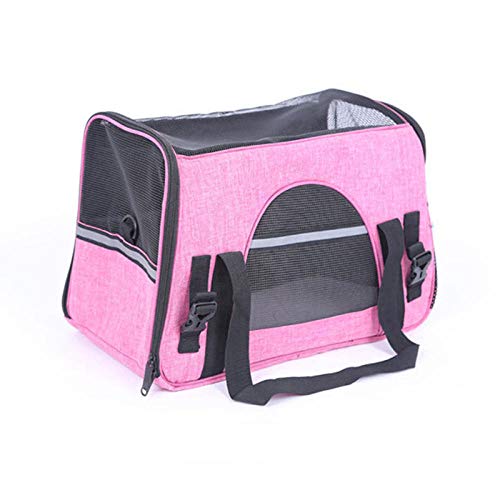 Hund Autositz Hund Auto Rickbank Hund Autoschondecke Hundereisetasche Tragbarer Hundeautositzträger Für Kleine Hunde Kratzfeste Atmungsaktive Katzentrage Soft Sided Outgoing Pet Handtasche-Rosa_42 X 2 von BEPM