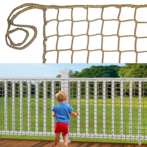 BERADNET Sicherheitsnetz für Kinder Katzennetz für Balkon Polyester Schutznetz hochbett Netz Rausfallschutz Treppenschutznetz Geländerschutznetz Knotenlos Universal Sicherheitsnetz, Braun(1.5X5m) von BERADNET