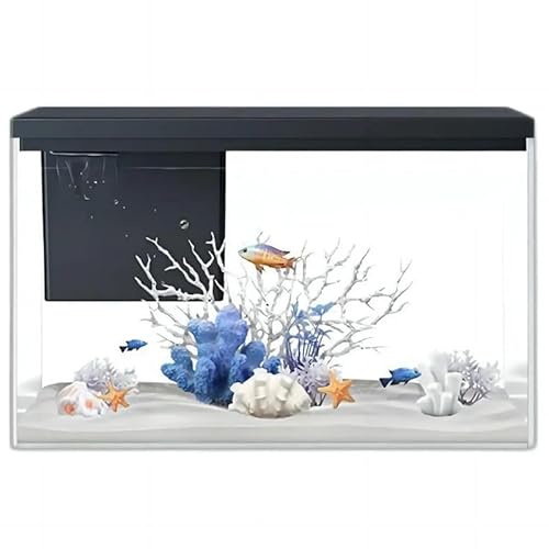 BERO Desktop Creative Fish Tank Wohnzimmer Klein Haushalt Ultra Transparent Glas Lazy Home Aquarium Büro Desktop Dekoration-B von BERO