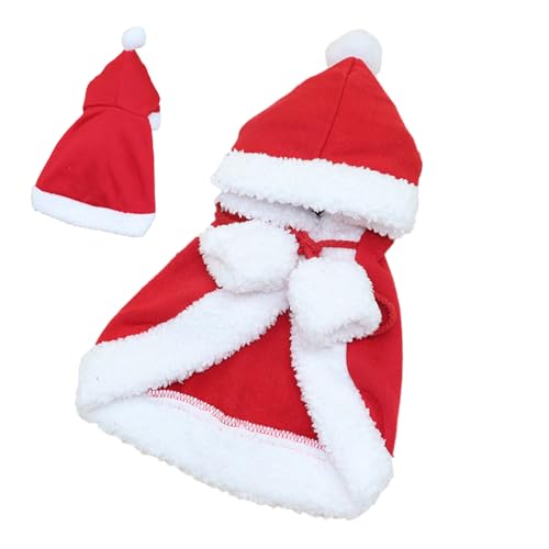 Katzen-Weihnachtsumhang, hautfreundliches Kätzchen-Kapuzenponcho für Weihnachten, Haustier-Kostüm-Zubehör für Weihnachtsfeier, Themenparty, Foto-Requisiten, Reisen, Spazierengehen Bero von BERO