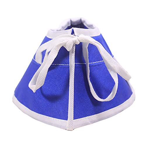 Haustier-Katzen-Schutzkragen Einstellbare Katzen Hundehals Kegel Halsbänder for Anti-Biss Lecken Chirurgie Wunde Heilen Katze Hunde Gesundheit Medizinische Kosmetik (Color : Blue, Size : M) von BERULL