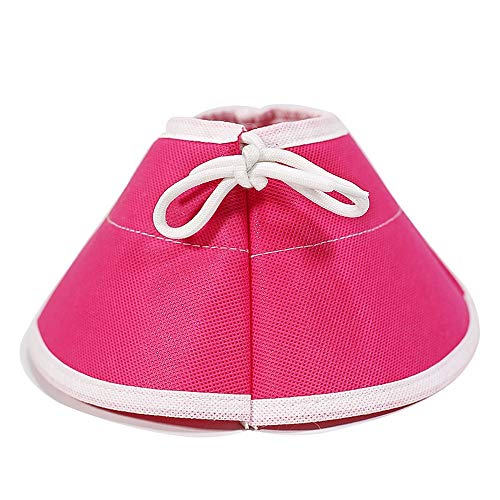 Haustier-Katzen-Schutzkragen Einstellbare Katzen Hundehals Kegel Halsbänder for Anti-Biss Lecken Chirurgie Wunde Heilen Katze Hunde Gesundheit Medizinische Kosmetik (Color : Pink, Size : S) von BERULL