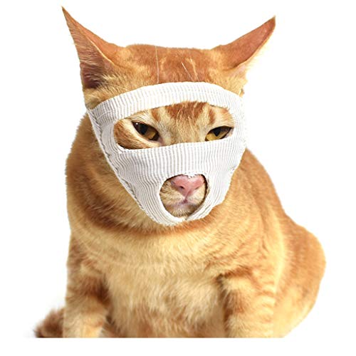 Katzenmaulkorb Pet Face Mask Atmungsaktive Haustierpflege Verhindert, DASS Kitty-Maske Gegen Biss Und Kauen Anti-MIAU-Maulkorb (Size : M) von BERULL