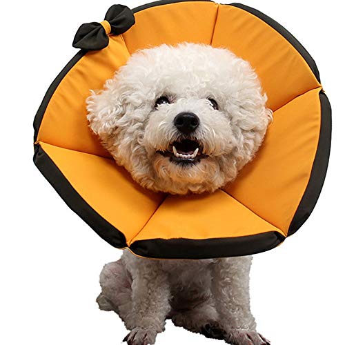 Weiche Haustier-Recovery-Collar Nicht Blockiert Vision-Hund Katze Schutzwundheilungs Adjustable Medical Elizabeth Hund Individuelle Kegel-Kragen (Color : Orange, Size : 3XL) von BERULL