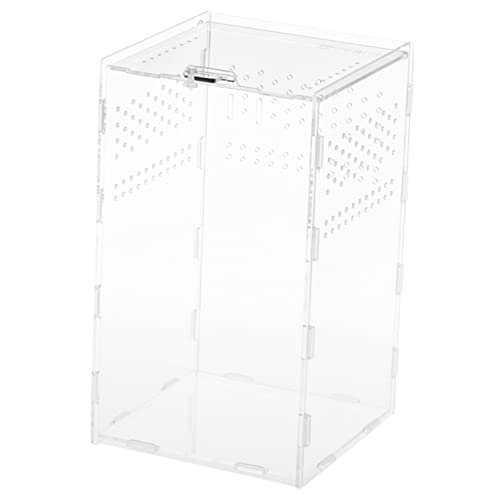 1 Satz transparente Futterbox Schlangengehege klares Reptilienterrarium Mikroterrarien Gecko Terrarium schildkröte Terrarium magnetische Reptilienzüchter kleine Züchterboxen Acryl BESPORTBLE von BESPORTBLE