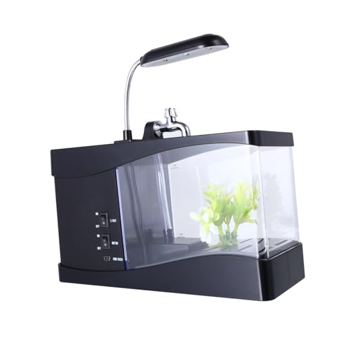 1stk Desktop-Aquarium-stifthalter-Uhr Aquascaping Schwimmbad Led Für Vakuum Schüssel USB-wecker Stiftbehälter Wecker Zu Hause Black Elektronisches Bauteil BESPORTBLE von BESPORTBLE