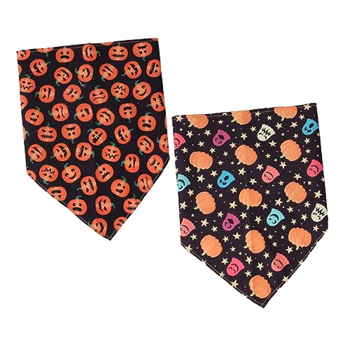 2St Halloween-Dreiecksschal Hundewindeln-Outfits weiblich tragbares Bandana für Haustiere Dog Bandana Halstuch für Hunde entzückendes Haustierbandana Halloween-Haustierbandana BESPORTBLE von BESPORTBLE