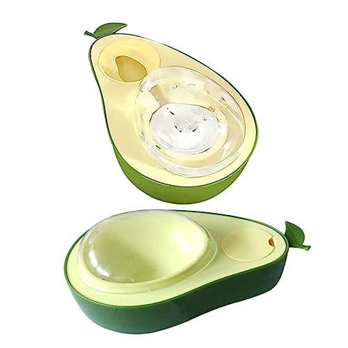 2St Trinkwasserspender für Hunde Katzennapf für den Haushalt Avocado-Napf für Haustiere pet Feeder kackende Hunde katzenfutter Futterautomat für Haustiere Haustiernapf ABS-Material BESPORTBLE von BESPORTBLE