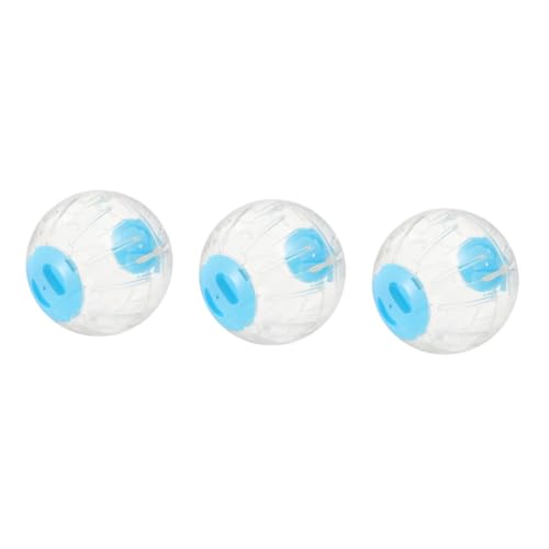 3St Hamster Laufball Kleintierkäfig Hamsterspur Mini-Spielzeug Hamsterkäfig Laufrad Hamster Spielzeug hamsterspielzeug Hamster-Trainingsspielzeug Rollenspielzeug Plastik Blue BESPORTBLE von BESPORTBLE