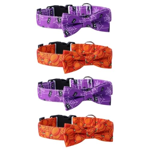 4 Stück Haustierhalsband Halloween-Katzenfliege verstellbares Hundedekor Halloween pet Supplies Halloween Dog Collar Welpenhalsband Halskrause Haustier-Halloween-Halsgurt BESPORTBLE von BESPORTBLE