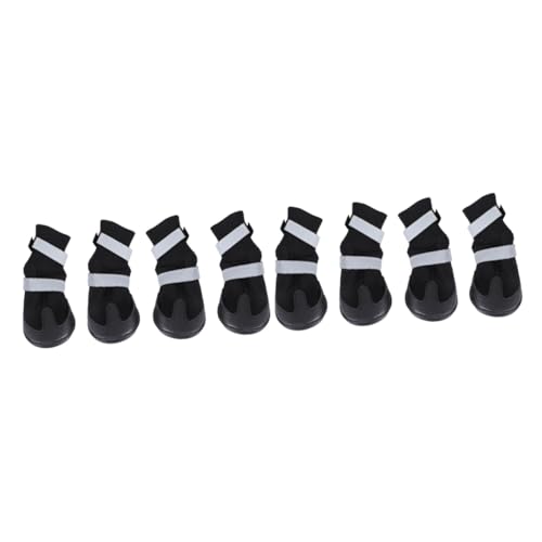 BESPORTBLE 8 STK Haustier Hund Winterschuhe hundeschuhe Hunde pfotenschutz Dog Shoes Hunde Schuhe XL-Hundestiefeletten Hundestiefel für große Hunde Schuhe für Hunde Hund warme Stiefel Black von BESPORTBLE