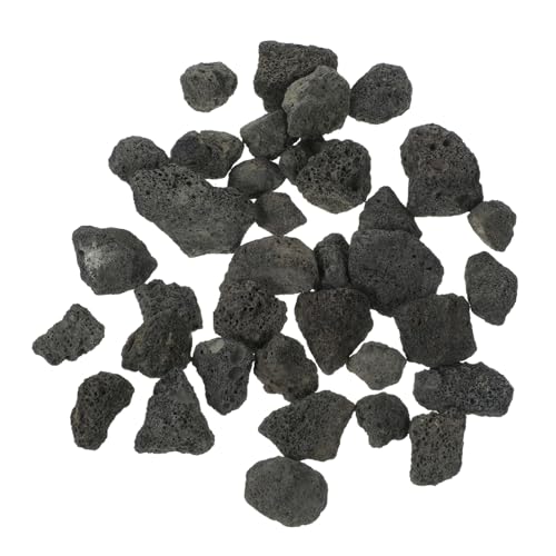 BESPORTBLE 1 Packung Aquarium Blumentopf Dekoration Panzer Schaukelt Aquariensteine Basalt Diffusor Mineralien Feuertischsteine Ätherische Öle Höhle Ölstein Black Schwarz Vulkanische Felsen von BESPORTBLE