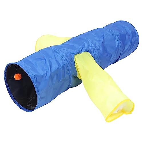 BESPORTBLE 1 STK Haustier Tunnel Spielzeug interaktives katzenspielzeug Interactive cat Toy cat Run Kätzchen Röhre Katzentunnel mit Bällen Haustiergeschenk Tragbares Katzenspielzeug Polyester von BESPORTBLE