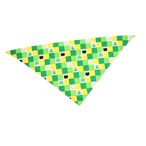 BESPORTBLE 1 STK Kleeblatt Bälle Für Hunde Welpen Halstuch Für Haustiermahlzeiten Für Haustiere St. Patricks Day Hundehalstuch Welpen-Bandana Polyester von BESPORTBLE