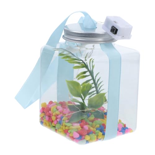 BESPORTBLE 1 Satz Bruchsicheres Goldfischbecken Haustier Panzer Pumpe Tank Lampe Fischglas Aquarienzubehör Beleuchtetes Fischbecken Aquarium für Goldfische Fischaquarium aus Kunststoff Abs von BESPORTBLE