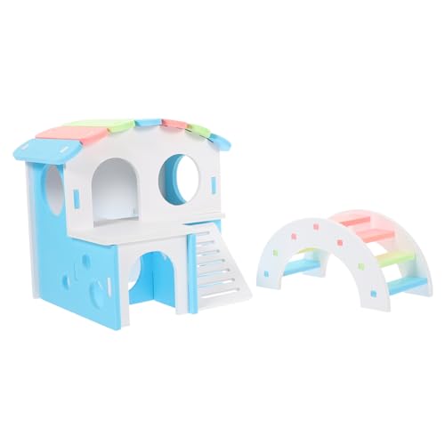 BESPORTBLE 1 Satz Hamsterzimmer Kleine Hamsterbrücke Hamsterspielzeug Hamsterhütte Chinchilla-Spielzeug Chinchilla-zubehör Spielzeuge Hamsterröhren Hamster Klettern Hamsterversteck Hölzern von BESPORTBLE