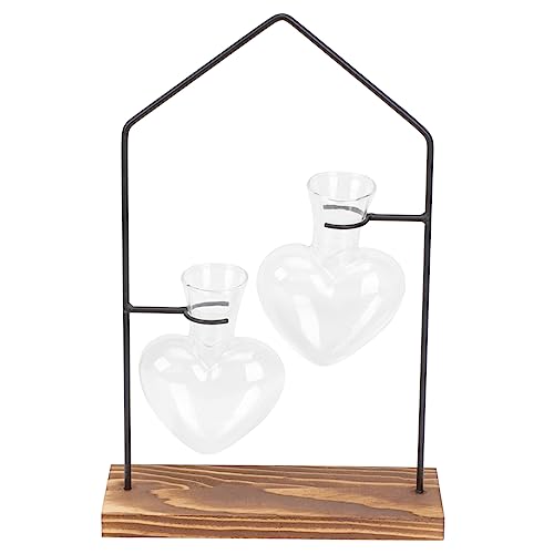 BESPORTBLE 1 Satz Hydroponik-Ornamente aus Glas Terrarium Desktop-Hydrokulturvase die Glühbirne zimmerpflanzen Hydrokulturvasen aus Glas Pflanzgefäß für Wasser Eisen Transparent von BESPORTBLE