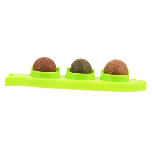 BESPORTBLE 1 Satz Katzenminze Spielzeug drehbare Leckerchen Katzenlecker interaktives katzenspielzeug Interactive cat Toy Katzenminze-Kugel für den Haushalt austauschbarer Catnip-Ball Green von BESPORTBLE