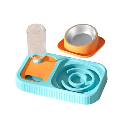 BESPORTBLE 1 Satz Katzennapf Hundefutter Automatischer Futterspender für Hunde pet Water Bowl katzenschüssel Futternapf für Katzenflaschen Futterspender für Katzen Rostfreier Stahl Blue von BESPORTBLE