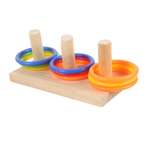 BESPORTBLE 1 Satz Papageienring Spielzeug Sittich-Intelligenzspielzeug Sittichspielzeug für den Käfig Rätsel Spielset aus Holz Zubehör für Sittichkäfige Papageienspielzeug für große Vögel 7c von BESPORTBLE