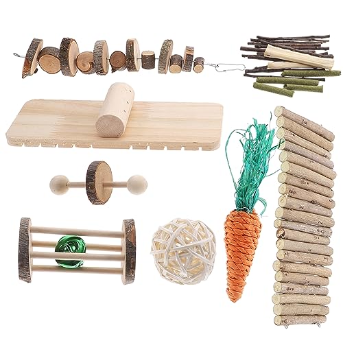 BESPORTBLE 1 Satz Vogelkäfig Kauspielzeug für Haustierzähne Lovebird Schaukelspielzeug Hamster Spielzeug hamsterspielzeug chew Toy Chinchilla-Accessoire Interaktives Katzenspielzeug hölzern von BESPORTBLE