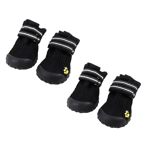 BESPORTBLE 1 Satz Wanderschuhe Für Hunde Atmungsaktive Hundestiefel Hund Kratzt Fäustlinge Mesh-Schuhe Große Schuhe Abriebfeste Schuhe Für Haustiere Hundeschuhe Für Haustiere Black Plastik von BESPORTBLE