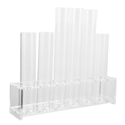 BESPORTBLE 1 Satz hydroponische Vase Vermehrung Makramee Künstliche Farne Fensterpflanzenregal Knospenvasen Tank Glaswaren Glasvase Blumenwasserrohre praktisches Plastik Transparent von BESPORTBLE