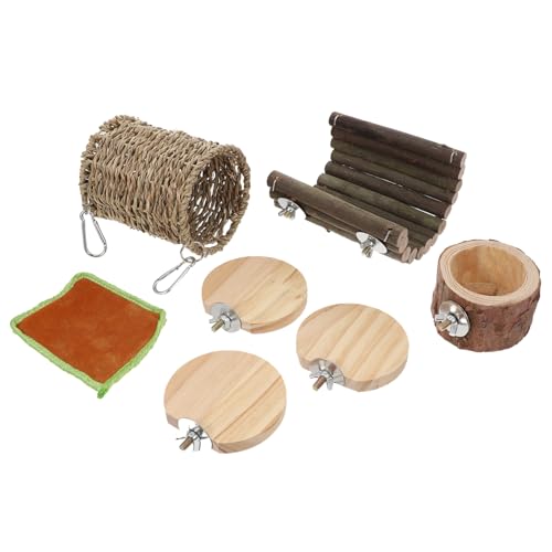 BESPORTBLE 1 Set Hamster Spielzeug Käfig Spielzeug Für Meerschweinchen Hamster Übungsspielzeug Kleines Haustier Tunnel Hamster Tunnel Holz Meerschweinchen Spielzeug Holztunnel von BESPORTBLE