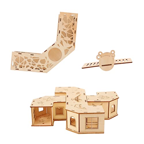 BESPORTBLE 1 Set Hamster Tunnel Labyrinth Für Kleintiere 2 Teiliges Set Mit Tunnel Versteck Und Wippe Für Hamster Meerschweinchen Und Chinchillas Lustiges Labyrinth Für Aktiven von BESPORTBLE