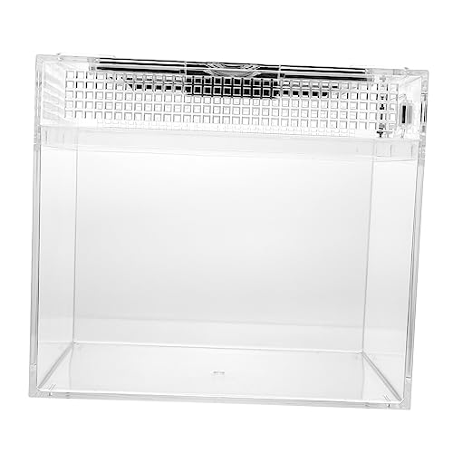 BESPORTBLE 1 Stück Box Reptil Terrarium Schlange Terrarium Schildkröte Klettern Haustier Display Fütterungskoffer Zuchtkäfig Springspinne Futterkäfig Reptilien Fluchtkoffer von BESPORTBLE