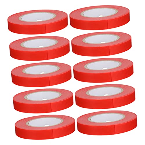 BESPORTBLE 10 Rollen Läppband pfropfclips für Tomaten Pflanzenstäbchen unterstützen Grünes Pflanzenbindeband doppelt pflanzenpflege pflanzenstützen Pflanzband Klebeband für Pflanzen PVC rot von BESPORTBLE