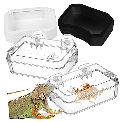 BESPORTBLE 10 STK Wasserfutternapf für Reptilien Futterspender für Reptilien Wassernapf für Reptilien Suction Cup saugnäpfe Anti-Flucht-Schüssel für Reptilien Schale für Reptilien Plastik von BESPORTBLE