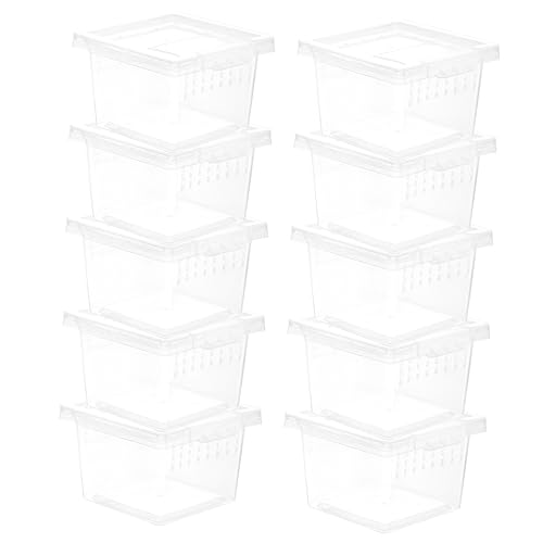 BESPORTBLE 10 Stück Schachtel Futterbox Für Reptilien Schildkrötengehege Reptilienhaut Spinnen-Terrarium Insektenfütterung Insektenbecken Klare Terrarien Bausatz Aquarium Transparent Plastik BESPORTBLE 10 Stück Schachtel Futterbox Für Reptilien Schildkrötengehege Reptilienhaut Spinnen-Terrarium Insektenfütterung Insektenbecken Klare Terrarien Bausatz Aquarium Transparent Plastik von BESPORTBLE
