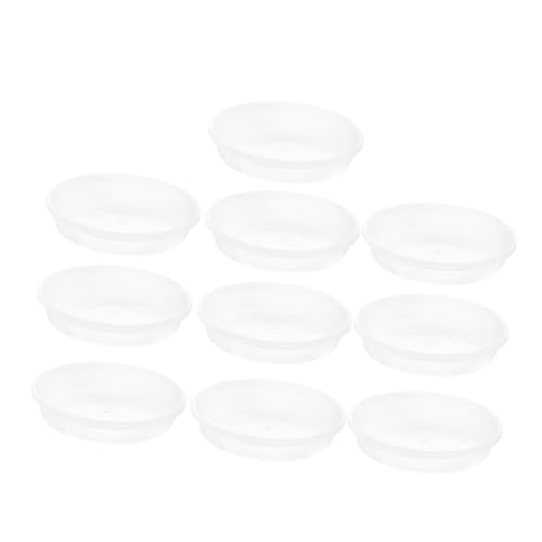 BESPORTBLE 10Pcs Blumentopf Tablett Pflanzen untersetzer pflanzentopf untersetzer Pflanzenpflege Hilfsmittel Pflanzenteller Topfschalen für Pflanzen Girlande Blumenerde Plastik Transparent von BESPORTBLE