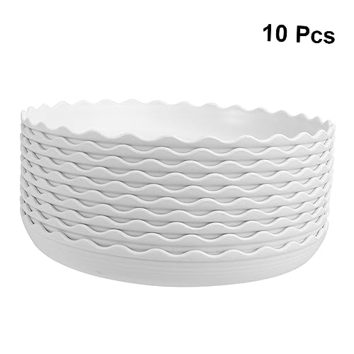 BESPORTBLE 10St kleine Untertasse für Blumentöpfe Blumentopftablett kleiner Blumentopf pflanzenpflege white out Tablett für Pflanzentöpfe sukkulenten töpfe untersetzer Chassis Wasserschale von BESPORTBLE