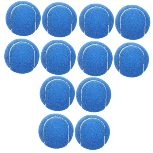 BESPORTBLE 12 STK Haustier-Tennis Bälle für Hunde Spielzeug für draußen Trainingsball für Hunde Interactive Dog Toys Dog chew Toy dogball Hundetrainingsspielzeug Hundezugspielzeug Gummi Blue von BESPORTBLE