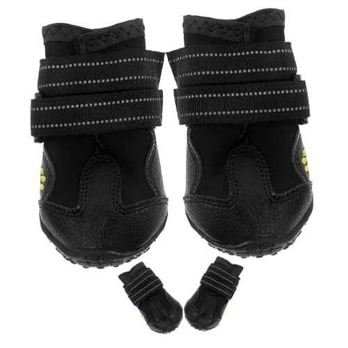 BESPORTBLE 12 STK Haustier-hundeschuhe Schwarze Stiefel Haustierschuhe Für Katzen Hundeschuhe Für Schnee Schwarzer Stiefel Hundeschuhe Für Den Winter Haustierschuhe Für Welpen Black von BESPORTBLE