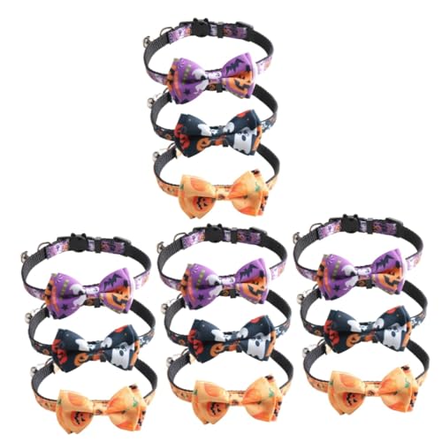 BESPORTBLE 12 STK Katzenhalsband Halloween-Haustierkostüm Haustierhalsband mit Glöckchen Halloween Halskette Choker Halloween Festival-Hundehalsband für Katzen dekoratives Hundehalsband von BESPORTBLE