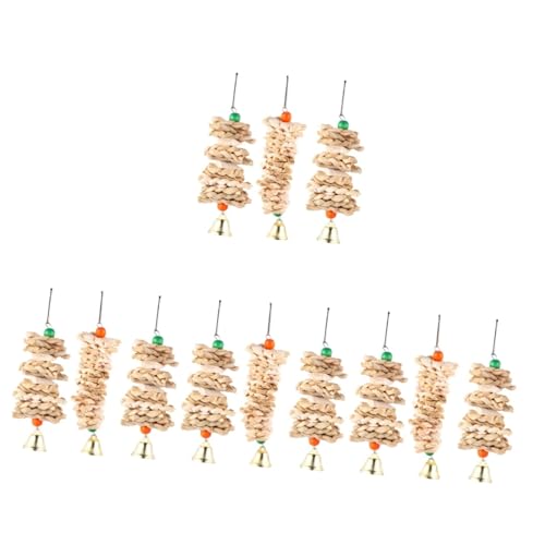 BESPORTBLE 12 STK Papageienzubehör Holzspielzeug Spielzeug für Vögel Health Wellness Spielset aus Holz Spielzeuge Papageienspielzeug mittlere Papageien lustiges Nymphensittich-Spielzeug groß von BESPORTBLE