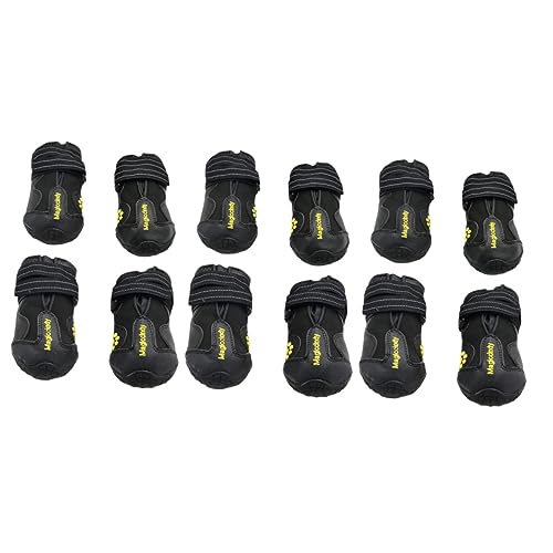 BESPORTBLE 12 STK Stiefel Für Haustierhunde Hundestiefel Hundeschuhe Für Heißes Pflaster Haustierschuhe Für Katzen Schneestiefel Für Haustiere Hundeschuhe Für Große Hunde Black von BESPORTBLE