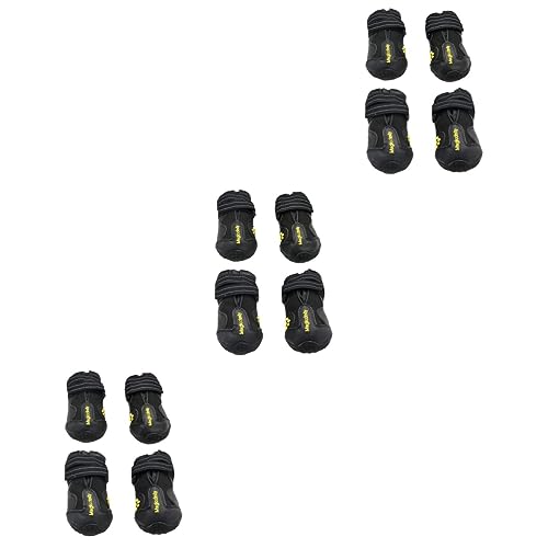 BESPORTBLE 12 STK Haustier Hundeschuhe Winter Winterschuhe für Hunde Dog Shoes Hunde Schuhe Schwarze Hundestiefel Hund warme Stiefel Haustier-Hundeschuhe Stiefel für Haustierhunde von BESPORTBLE