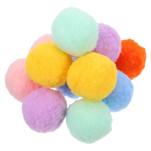 BESPORTBLE 12 Stück Plüschball Kätzchen Interaktive Regenbogenbälle Polyester Spieltraining Spielzeug Faux Patch Bälle Für Das Training Von Hunden Und Katzen Im Innenbereich von BESPORTBLE