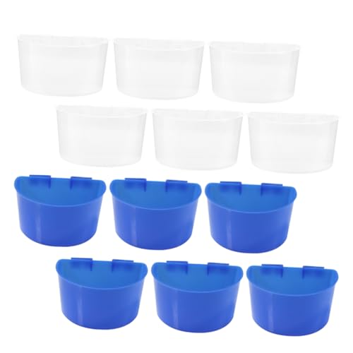 BESPORTBLE 12pcs Vögel Käfig Lebensmittel Boxen Trog Hängen Schüssel Wasser Tasse Für Zieht Wilde Vögel von BESPORTBLE