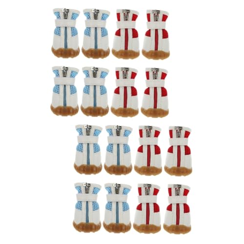 BESPORTBLE 16 STK Haustierschuhe Haustier Kurze Stiefel Kleine Hundestiefel Heimtierbedarf wasserdichte Hundeschuhe Sommer Hundepfotenschutz Sommerstiefel Für Welpen Haustierstiefel Gummi von BESPORTBLE