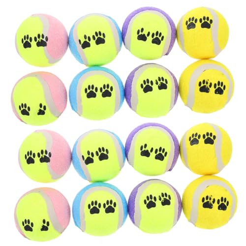 BESPORTBLE 16 Stück Draußen Hundespielzeug Tennisbälle Für Hunde Kleine Hundebälle Tragbarer Ball Spielzeugbälle Für Kleine Hunde Gummi Welpenbälle Sport Haustierbälle Ball Für von BESPORTBLE