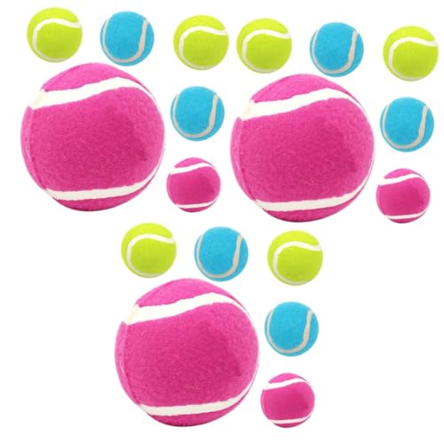 BESPORTBLE 18 STK Tennisspielzeug Für Hunde Kleines Hundespielzeug Hundekauspielzeug Für Kleine Hunde Spielzeug Für Haustiere Hundebälle Für Draußen Hunde-Retriever-bälle Sportspielzeug Gummi von BESPORTBLE