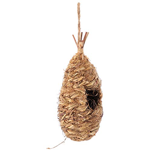 BESPORTBLE Hibiscus Gras Stroh Vogel Nest Ornament Vogelkäfig Vogel Nest Schmuck Handwerk Stroh Vogel Garten Decor von BESPORTBLE