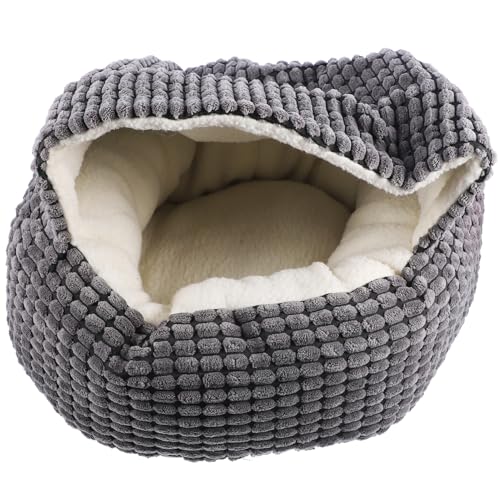 BESPORTBLE 1Stk Haustierbett Wurf winterliches Katzenhaus Katze hundebett pet Bed petbett Flauschiger Katzenschlafsack winterliches Hundenest PP-Baumwolle mit hoher Widerstandsfähigkeit Grey von BESPORTBLE